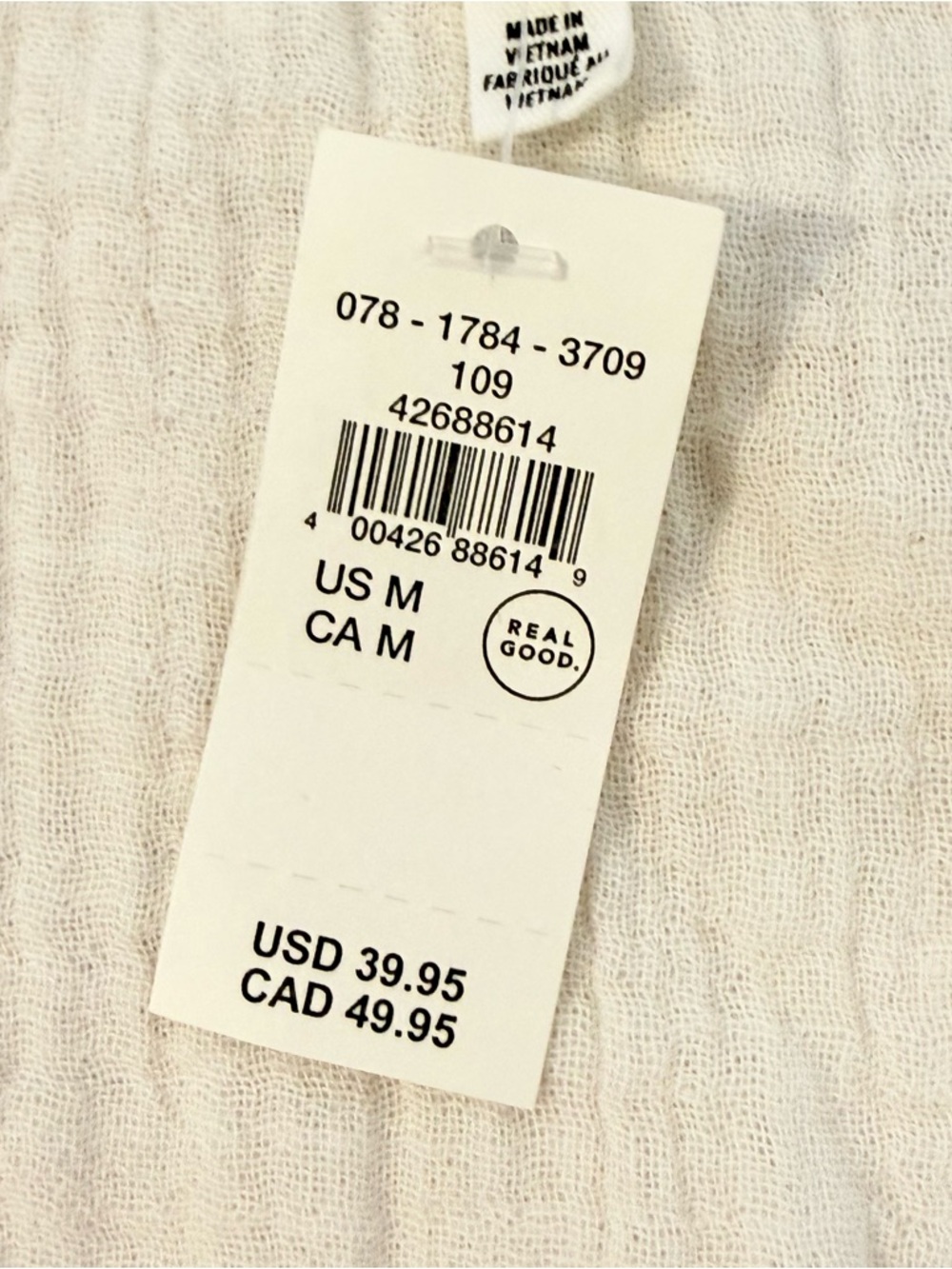 Aerie NWT Cream Gauze Tie Front Top Peplum Sleeveless Boho Cotton Blouse Medium - Picture 10 of 11